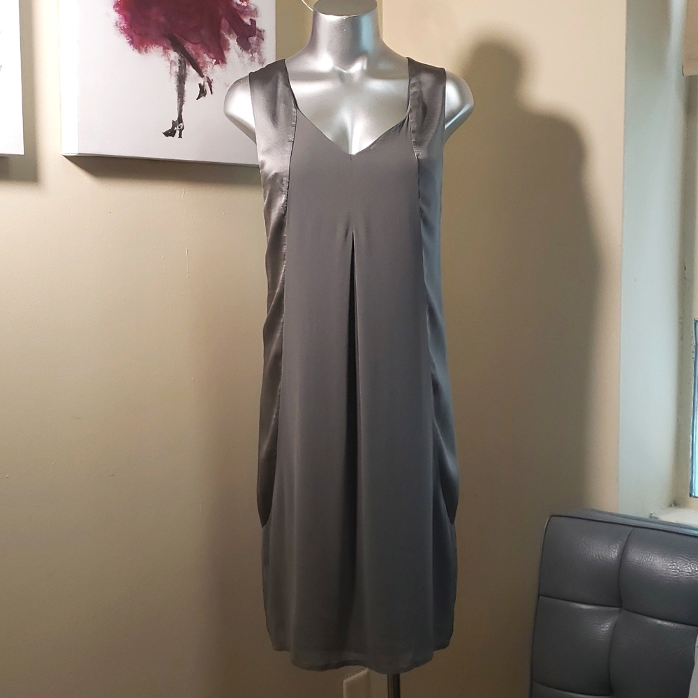 Transit Par-Such Casual Dress in Grey Steal color Size 1 (S)